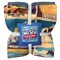 National Parks Postcards Silky Premium Fleece No-Sew Throw Fleece Fabric Kit
